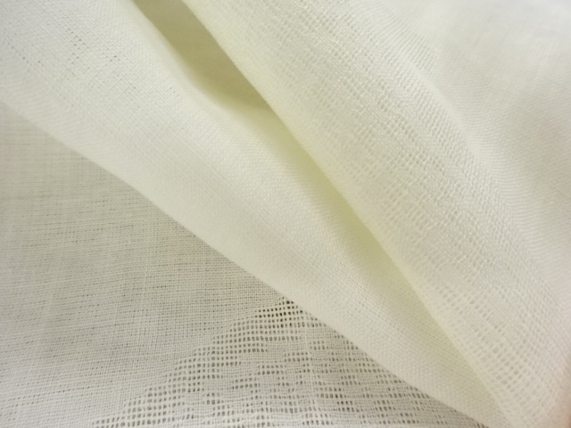  アンティーク　本麻透かし織　笹模様長襦袢